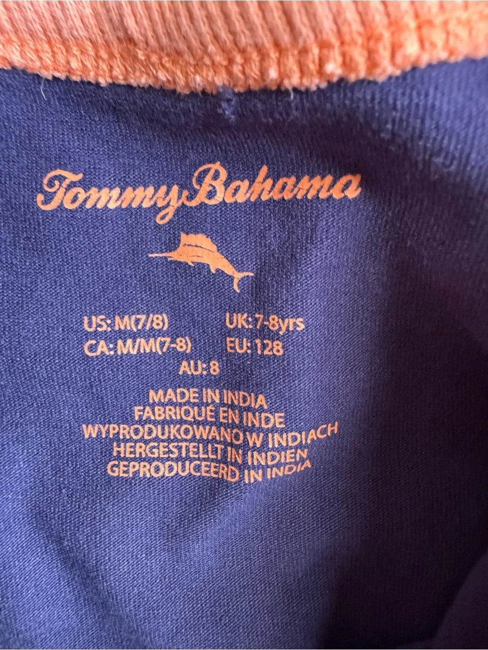 Tommy Bahama Kids Shark Tank Tops - Peach & Navy